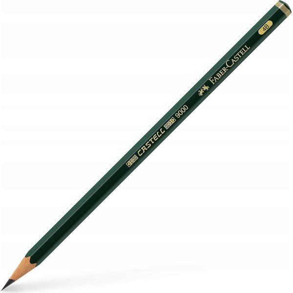 Faber-Castell 119004 Castell® 9000 - Matita 4B, Verde Scuro-image