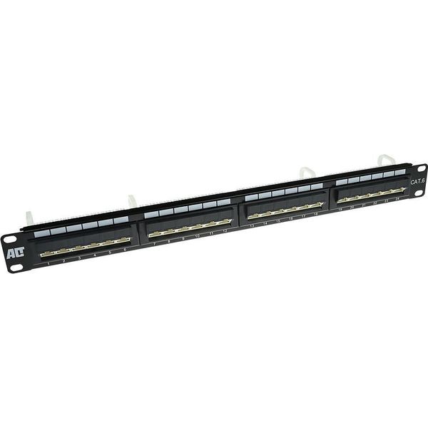 Act Patchpanel 24-Ports Unshielded 45° CAT6 Patchpanel 24P Utp C6 45GR (PP1013)-image