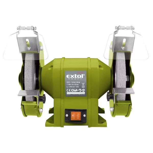 Smerigliatrice Da Banco Extol Craft (410130) A Doppio Disco, 350 W, 200 X 16 X L. 20 Mm-image