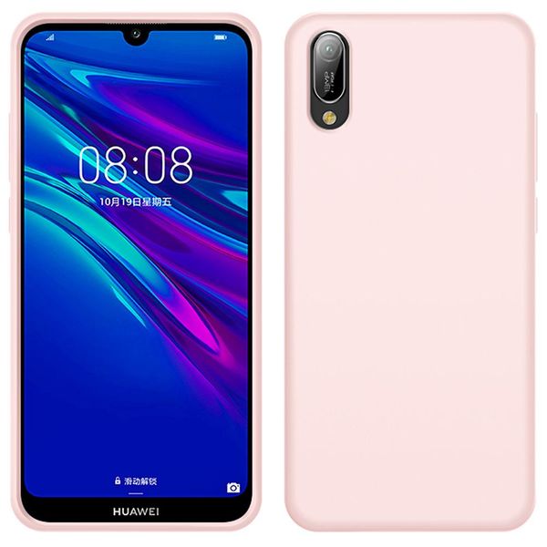 Custodia Huawei Y6 Pro 2019, Custodia In Silicone Liquido Protettiva Antiurto E Antigraffio Per Huawei Y6 Pro 2019 Rosa-image