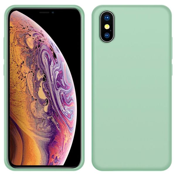 Custodia Iphone Xs Max, Custodia In Silicone Liquido Custodia Protettiva Resistente Agli Urti E Ai Graffi Per Iphone Xs Max Verde-image