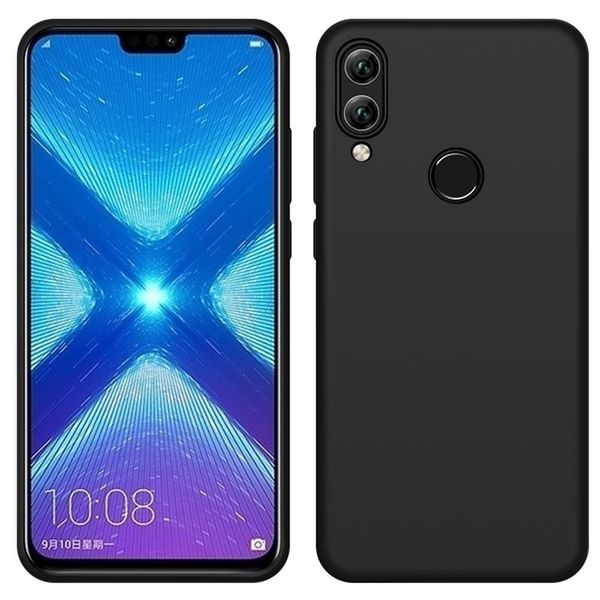 Custodia Huawei Honor 8X, Custodia Protettiva In Silicone Liquido Antiurto E Antigraffio Per Huawei Honor 8X Nero-image