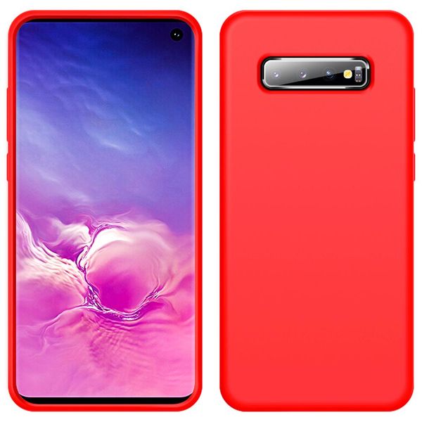 Custodia Galaxy S10, Custodia In Silicone Liquido Resistente Agli Urti E Ai Graffi Per Samsung Galaxy S10 Rosso-image