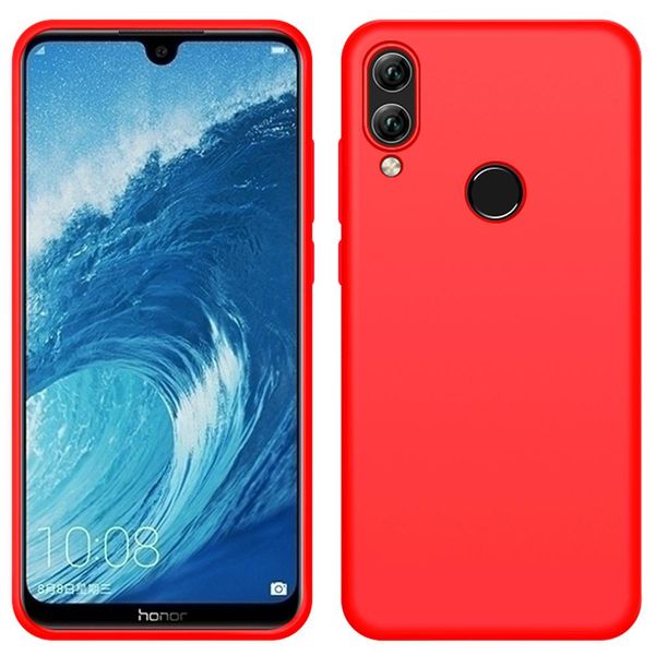 Custodia Huawei Honor 8X Max, Custodia Protettiva In Silicone Liquido Antiurto E Antigraffio Per Huawei Honor 8X Max Rosso-image