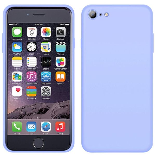 Custodia Iphone 6S Plus, Custodia Protettiva In Silicone Liquido Resistente Agli Urti E Ai Graffi Per Iphone 6 Plus / 6S Plus Viola-image