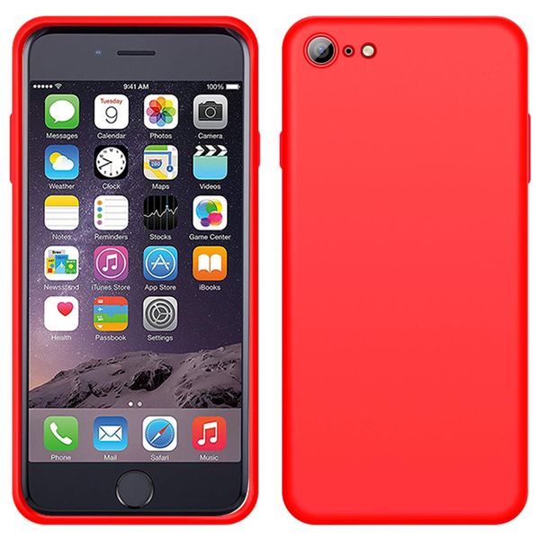 Custodia Per Iphone 6S, Custodia Protettiva In Silicone Liquido Resistente Agli Urti E Ai Graffi Per Iphone 6 / 6S Rosso-image