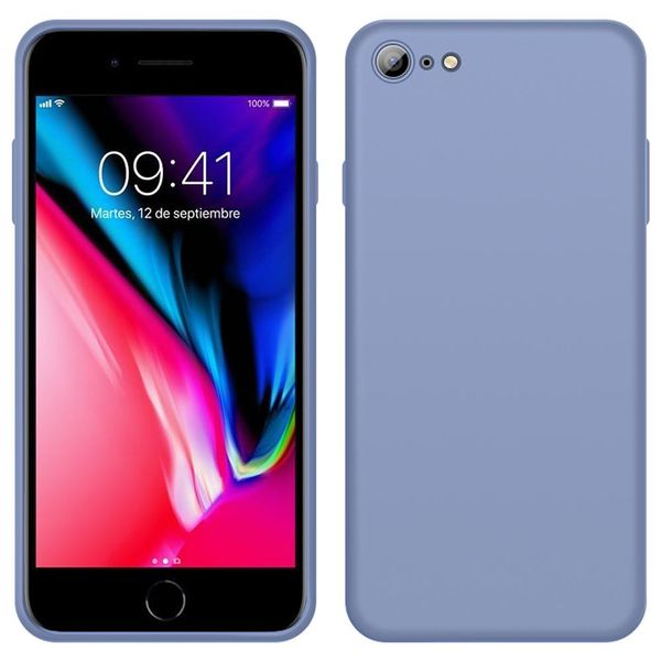 Custodia Per Iphone 8, Custodia Protettiva In Silicone Liquido Resistente Agli Urti E Ai Graffi Per Iphone 7 / Iphone 8 Grigio-image
