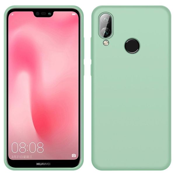 Custodia Huawei P20 Lite, Custodia Protettiva In Silicone Liquido Resistente Agli Urti E Ai Graffi Per Huawei P20 Lite Verde-image
