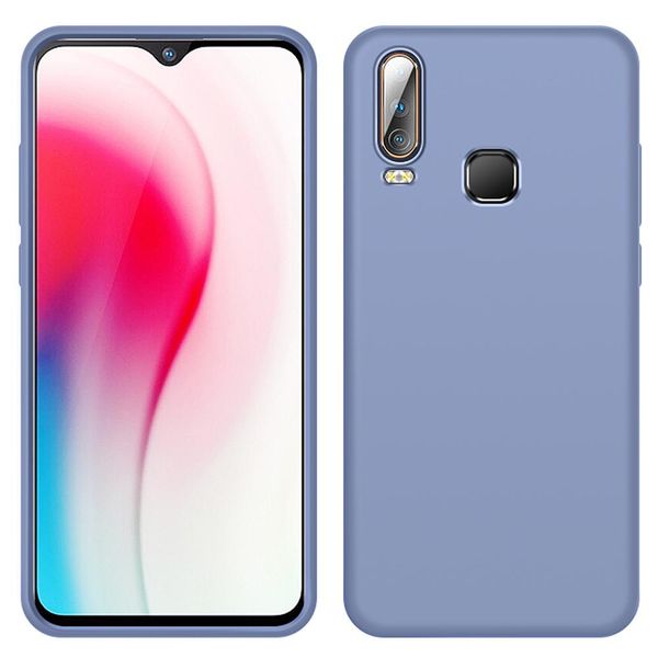 Custodia Vivo Y3, Custodia Protettiva In Silicone Liquido Resistente Agli Urti E Ai Graffi Per Vivo Y3 Grigio-image