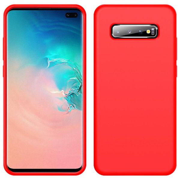 Custodia Galaxy S10 Plus, Custodia In Silicone Liquido Resistente Agli Urti E Ai Graffi Per Samsung Galaxy S10 Plus Rosso-image