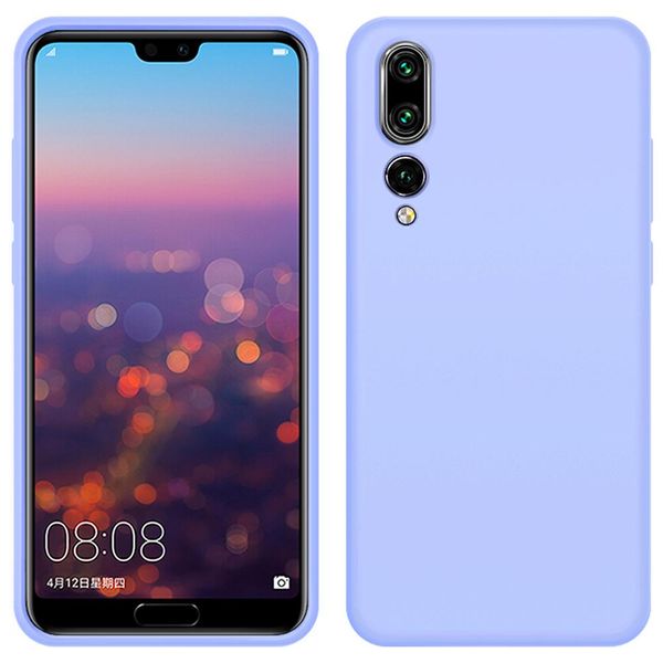 Custodia Huawei P20 Pro, Custodia Protettiva In Silicone Liquido Resistente Agli Urti E Ai Graffi Per Huawei P20 Pro Viola-image