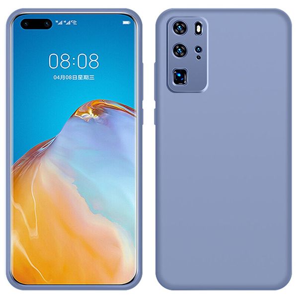 Custodia Huawei P40 Pro, Custodia Protettiva In Silicone Liquido Resistente Agli Urti E Ai Graffi Per Huawei P40 Pro Grigio-image