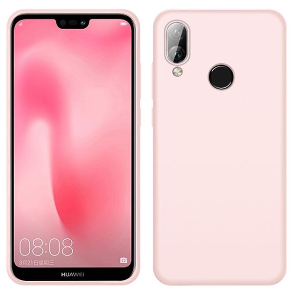 Custodia Huawei P20 Lite, Custodia Protettiva In Silicone Liquido Resistente Agli Urti E Ai Graffi Per Huawei P20 Lite Rosa-image