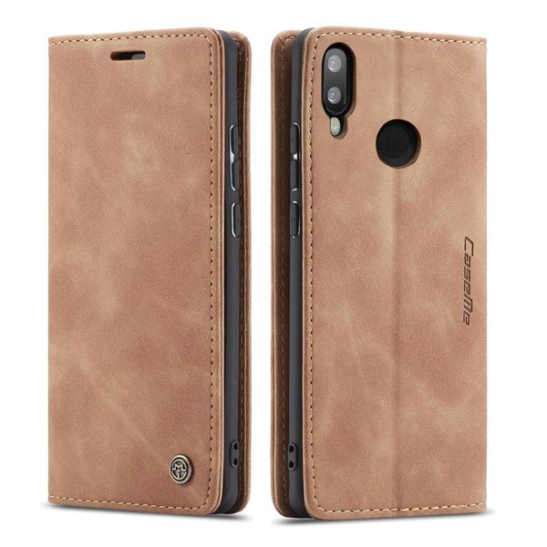 Custodia Huawei P20 Lite, Custodia Retrò In Finto Cuoio, Tasche Per Carte, Chiusura Magnetica, Custodia Con Funzione Stand Per Huawei P20 Lite Marrone-image
