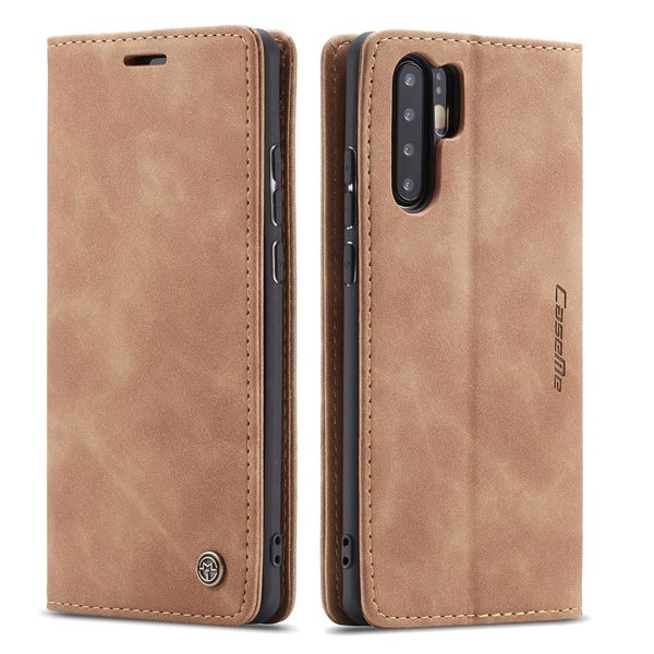 Custodia Huawei P30 Pro, Custodia Retrò In Finto Cuoio, Tasche Per Carte, Chiusura Magnetica, Custodia Con Funzione Stand Per Huawei P30 Pro Marrone-image
