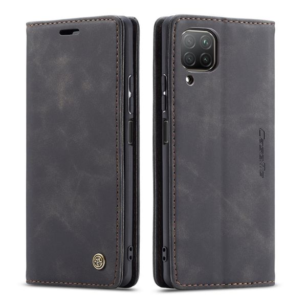 Custodia Huawei P40 Lite, Custodia Retrò In Finto Cuoio, Tasche Per Carte, Chiusura Magnetica, Custodia Con Funzione Stand Per Huawei P40 Lite Nero-image