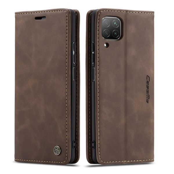Custodia Huawei P40 Lite, Custodia Retrò In Finto Cuoio, Tasche Per Carte, Chiusura Magnetica, Custodia Con Funzione Stand Per Huawei P40 Lite Caffè-image