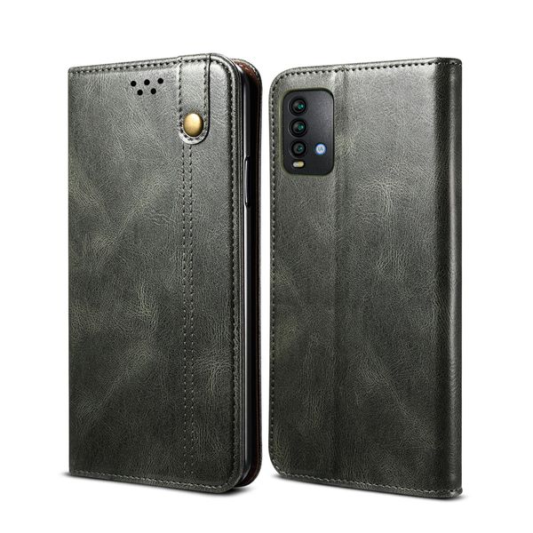 Custodia Per Xiaomi Redmi 9T / Redmi 9 Power, Portafoglio In Pelle Flip Case Con Funzione Stand Verde-image
