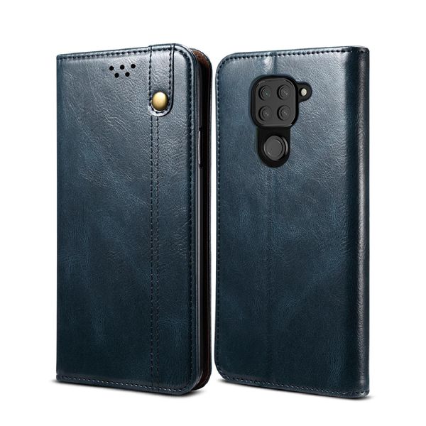 Custodia Per Xiaomi Redmi Note 9, Portafoglio In Pelle Flip Case Con Funzione Stand Blu-image