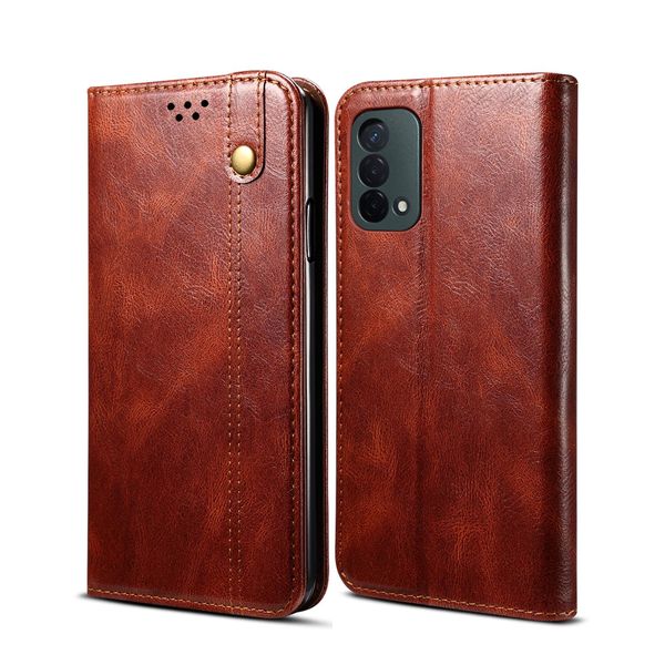 Custodia Per Oppo A93 2021, Portafoglio In Pelle Flip Case Con Funzione Di Stand Rosso-image