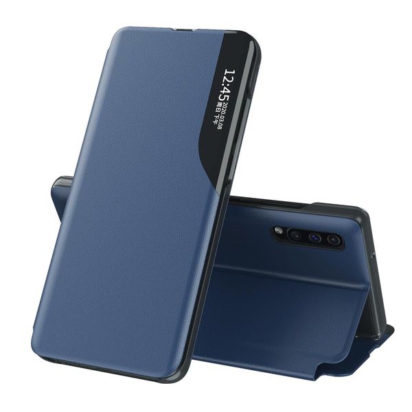 Custodia Per Galaxy A50S, Smart View Window Flip Stand Custodia Protettiva In Finto Cuoio Per Samsung Galaxy A50 / A50S / A30S Blu-image