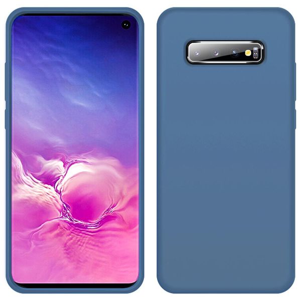 Custodia Galaxy S10, Custodia In Silicone Liquido Resistente Agli Urti E Ai Graffi Per Samsung Galaxy S10 Blu-image