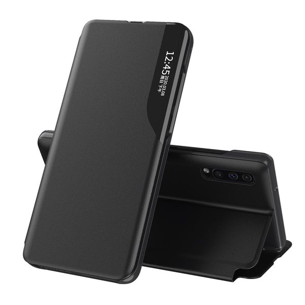 Custodia Per Galaxy A70S, Smart View Window Flip Stand Custodia Protettiva In Finto Cuoio Per Samsung Galaxy A70 / A70S Nero-image
