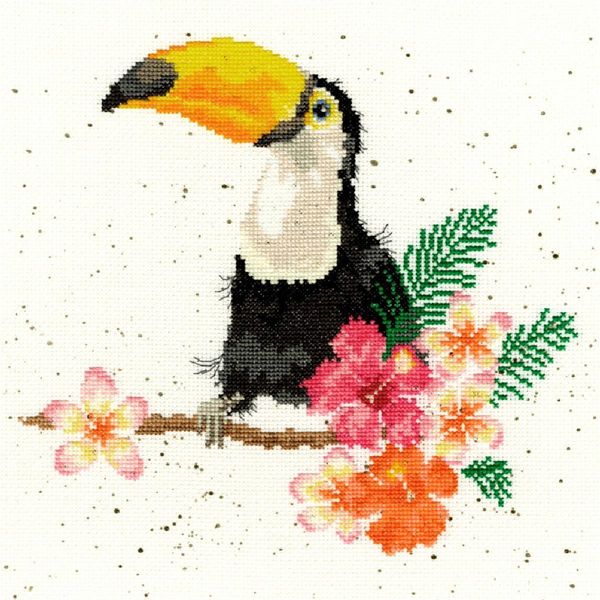 Set Per Punto Croce Bothy Threads "Toucan"", 26X26Cm, XHD21, Schema Contato"-image
