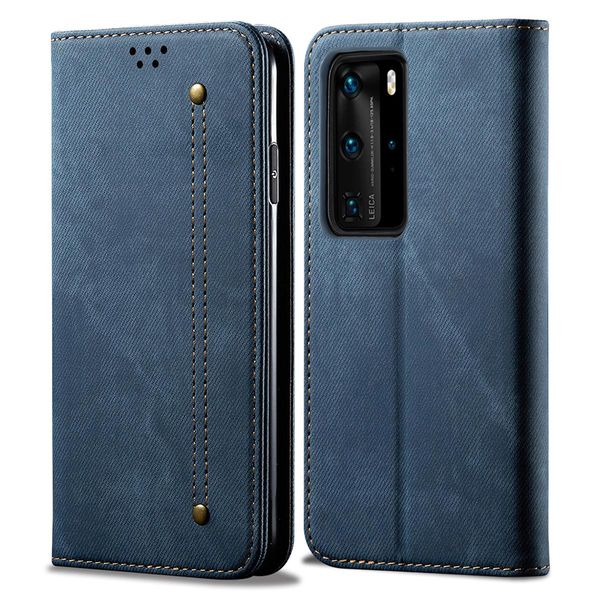 Custodia Huawei P40 Pro, Custodia In Pelle A Portafoglio Con Chiusura Magnetica E Custodia Con Funzione Stand Per Huawei P40 Pro Huawei P40 Pro Blu-image