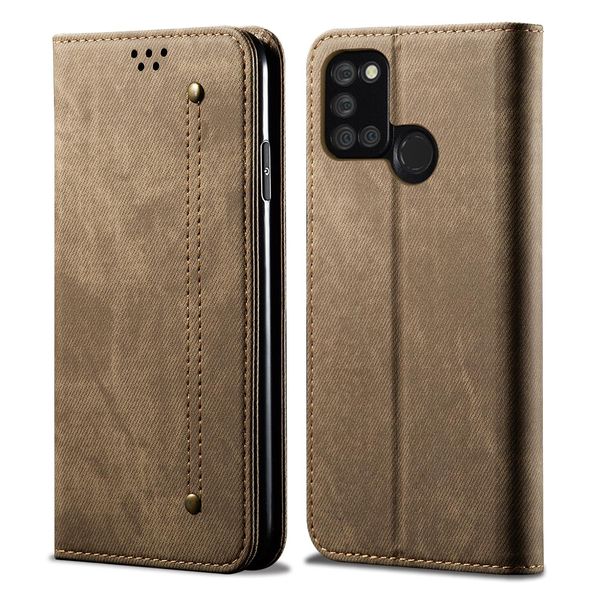 Custodia Oppo Realme 7I, Custodia In Pelle A Portafoglio Con Chiusura Magnetica E Custodia Con Funzione Stand Per Oppo Realme 7I Khaki-image