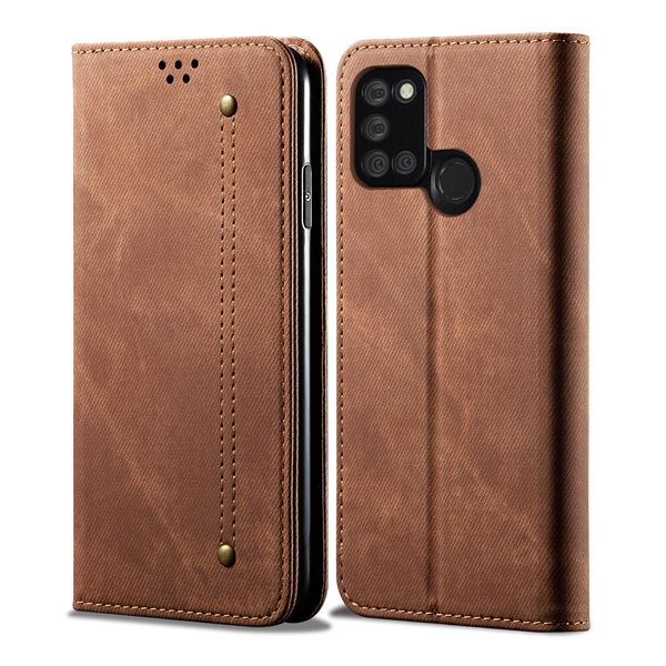Custodia Oppo Realme 7I, Custodia In Pelle A Portafoglio Con Chiusura Magnetica E Custodia Con Funzione Stand Per Oppo Realme 7I Marrone-image