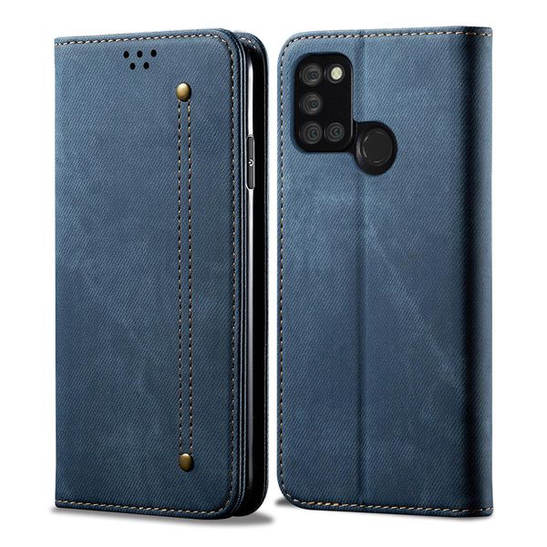 Custodia Oppo Realme 7I, Custodia In Pelle Con Chiusura Magnetica E Funzione Stand Per Oppo Realme 7I Blu-image