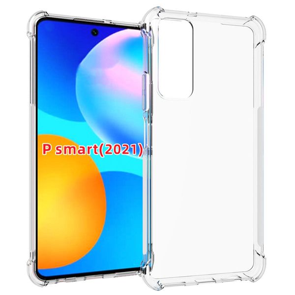 Huawei P Smart 2021 Custodia, Paraurti Trasparente In Tpu Morbido, Custodia Protettiva Antiurto Per Huawei P Smart 2021-image