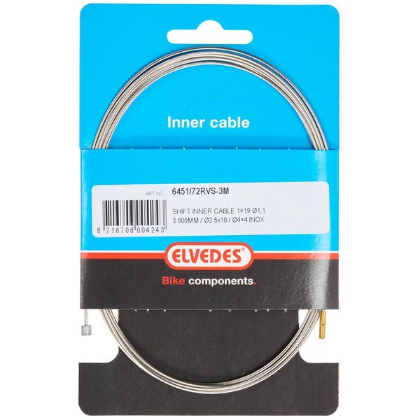 Elvedes Cavo Cambio Shimano/Sa Old Inox 3 M Argento Taglia Unica-image