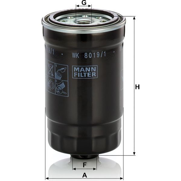 MANN-FILTER Filtro Carburante Wk 8019/1-image