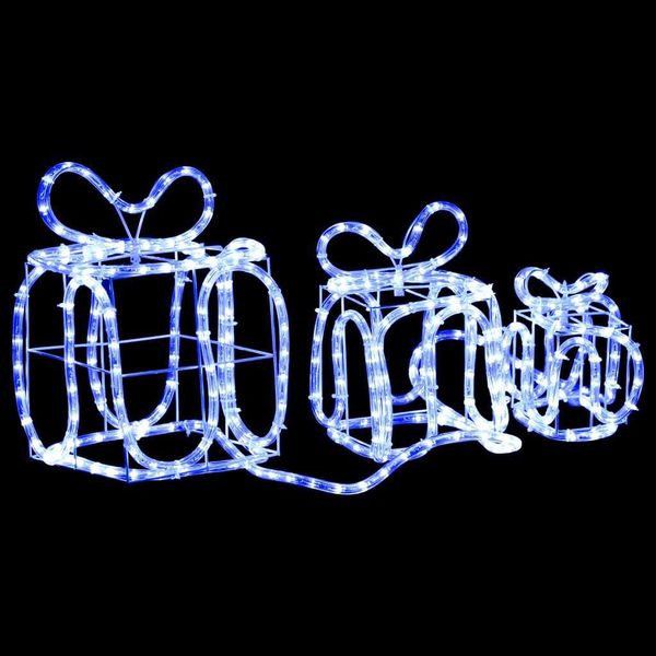 Vidaxl Decorazione Natalizia Scatole Regalo Con 180 Led Indoor Outdoor-image