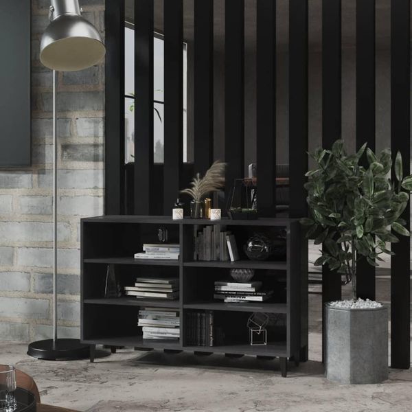 Vidaxl Credenza Grigio Lucido 103,5X35X70 Cm Materiale A Base Di Legno-image