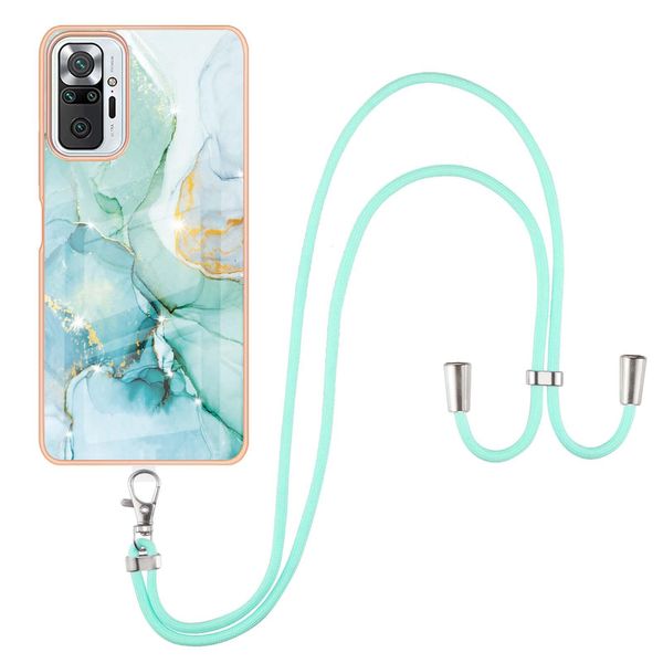 Custodia Con Cinturino Per Xiaomi Redmi Note 10 Pro/10 Pro Max, Paraurti In Tpu Morbido, Custodia Protettiva, Con Cinturino Regolabile Verde-image