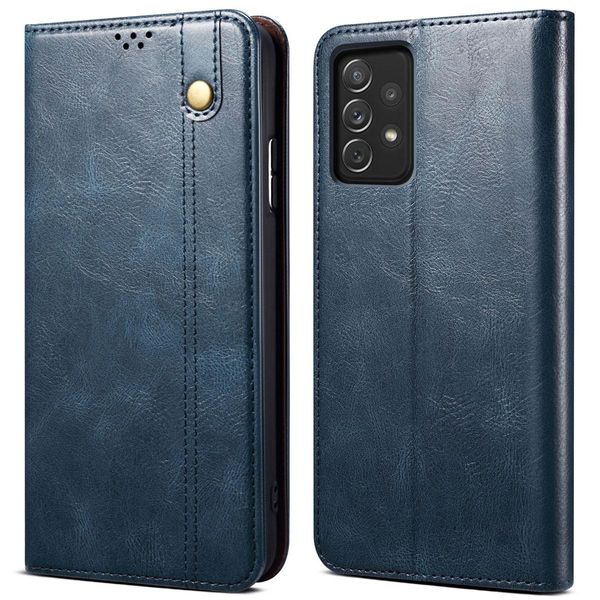 Custodia Per Samsung Galaxy A23 4G, Custodia Flip In Pelle Con Funzione Stand Blu-image