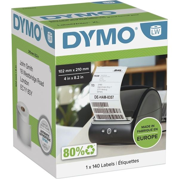 Dymo 2166659 Etichette Di Spedizione Dymo Dhl 102 X 210 Mm Bianco 140 Pz.-image