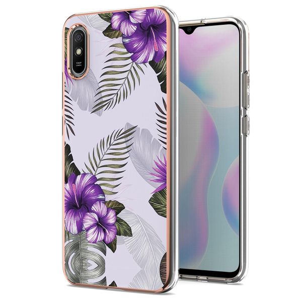 Custodia Per Xiaomi Redmi 9A, Custodia In Silicone Tpu Antiurto A Fantasia Purple-image