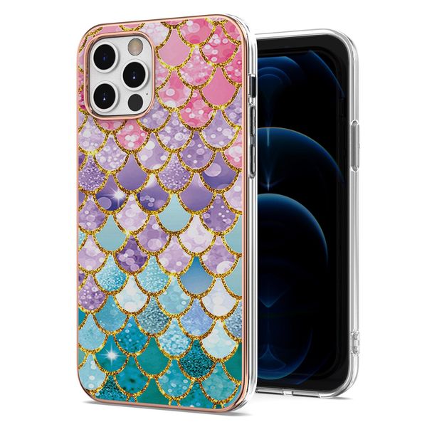 Custodia Per Iphone 12 Pro, Cassa Paraurti In Silicone Tpu Antiurto A Fantasia Colorful-image