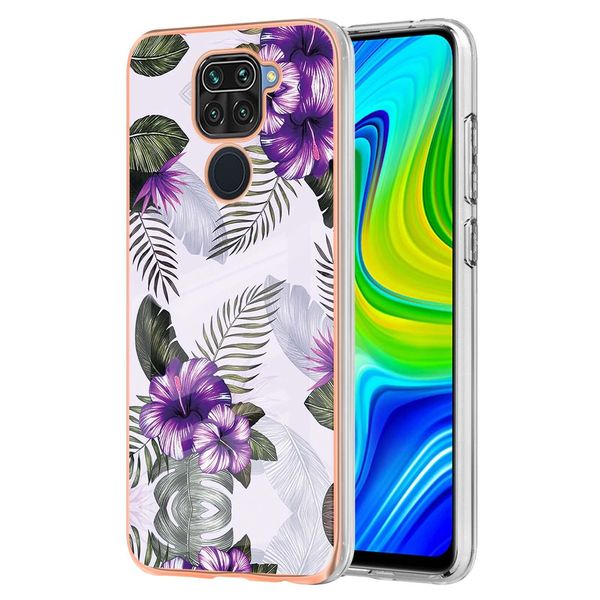 Custodia Per Xiaomi Redmi Note 9, Custodia In Silicone Tpu Antiurto A Fantasia Purple-image