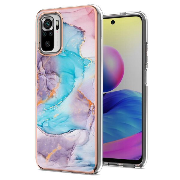 Custodia Per Xiaomi Redmi Note 10 4G / Note 10S, Custodia In Silicone Tpu Antiurto A Fantasia, Blu-image