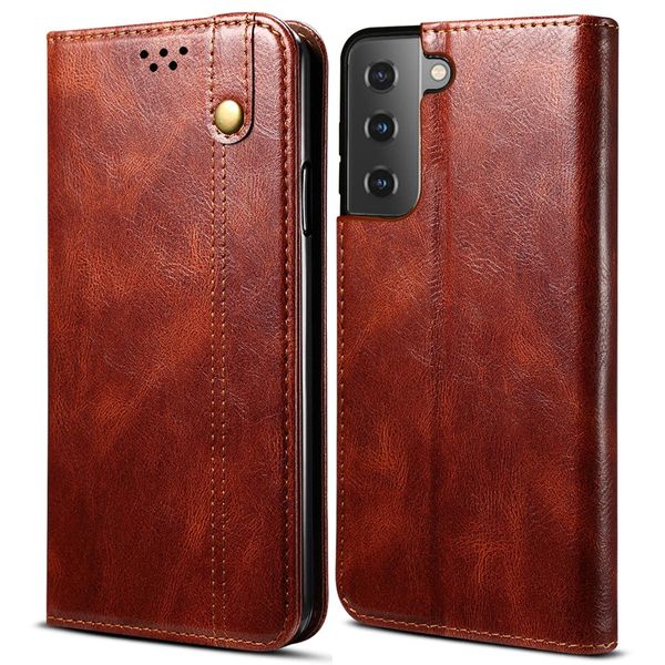 Custodia Per Samsung Galaxy S22 Plus 5G, Custodia In Pelle Flip Wallet Con Funzione Stand Rosso-image