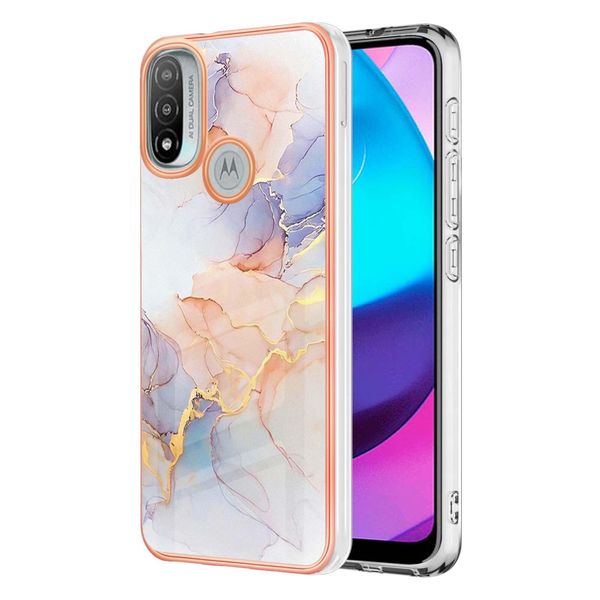 Custodia Per Motorola Moto E20 / E30 / E40, Custodia In Silicone Tpu Antiurto A Fantasia Bianco-image