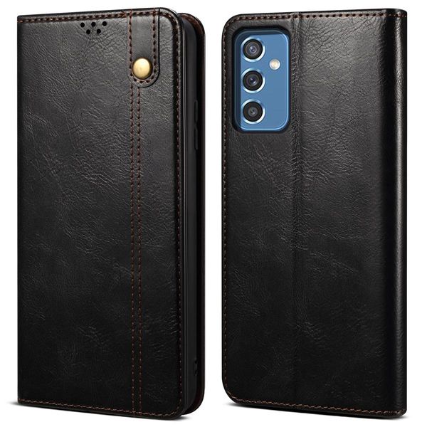 Custodia Per Samsung Galaxy A13 5G, Custodia In Pelle Flip Wallet Con Funzione Stand Nero-image