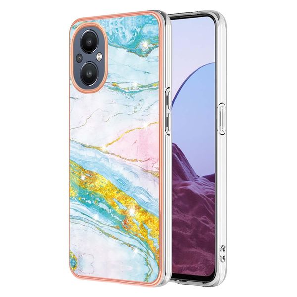 Custodia Per Oneplus Nord N20 5G, Sottile Marmo Antiurto Morbido Tpu Custodia Paraurti Oro-image