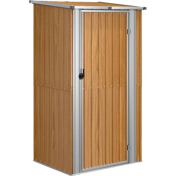 Vidaxl Capanno Per Attrezzi Marrone 118,5X97X209,5 Cm Acciaio Zincato-image