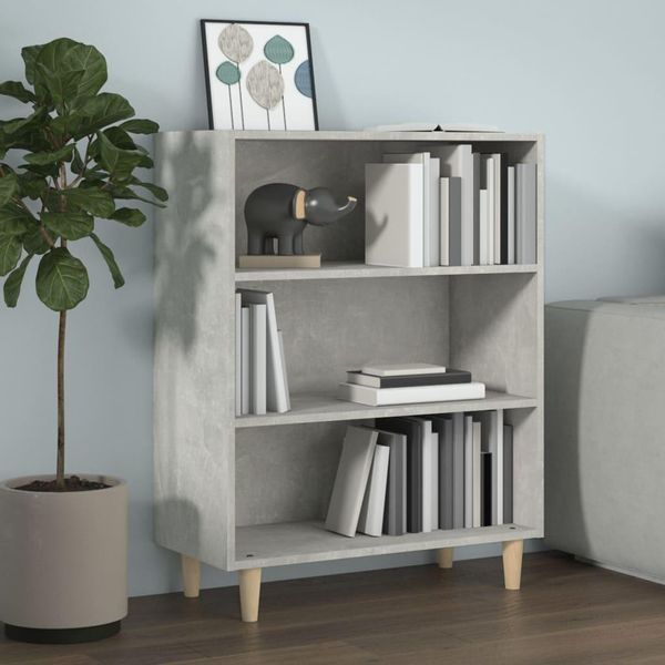 Credenza Grigio Cemento 69,5X32,5X90 Cm Materiale A Base Di Legno-image